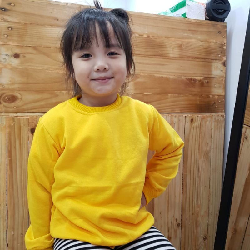SWEATER ANAK PREMIUM POLOS WARNA GROSIR 1 - 7TH REAL PICTURE