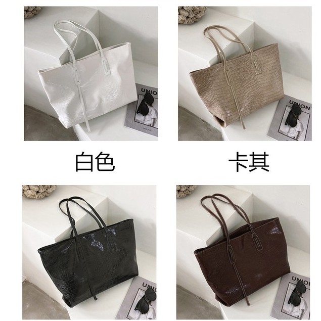 BJ81728 BLACK/KHAKI/WHITE TAS BAHU SHOULDERBAG TAS BESAR BIG RESLETING TAS WANITA FASHION IMPORT MODIS ELEGAN TERMURAH TERLARIS TERBARU BAGSTORE JAKARTA TAS BATAM CR7484 GT1728