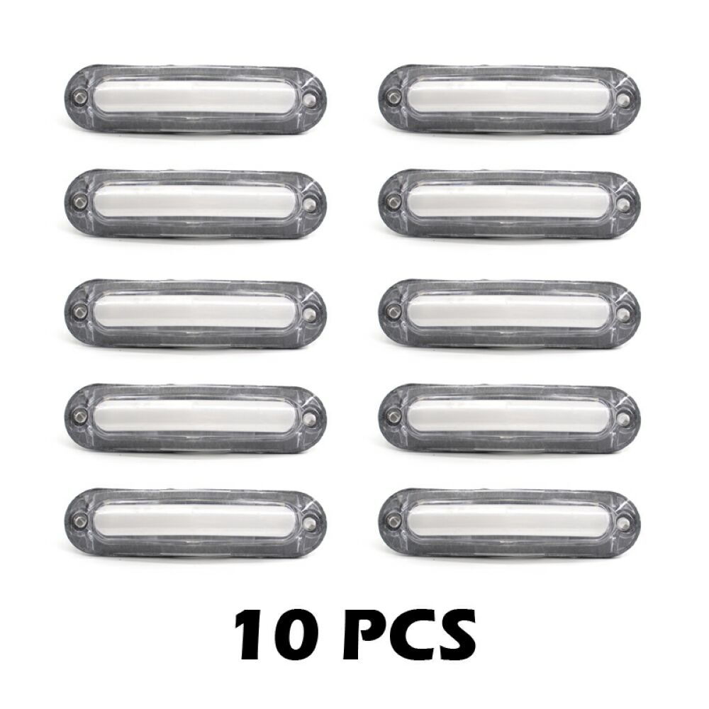 10pcs 12V 24V 6lampu LED Penanda Sisi Mobil Indikator Eksternal Peringatan Tail Light Trailer Truk Truk Truk Perahu Lampu Aksesoris