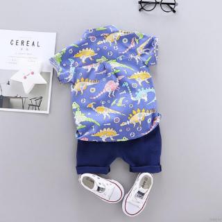 BOBORA Set Baju  Anak Laki laki Casual Kemeja  Lengan Pendek  