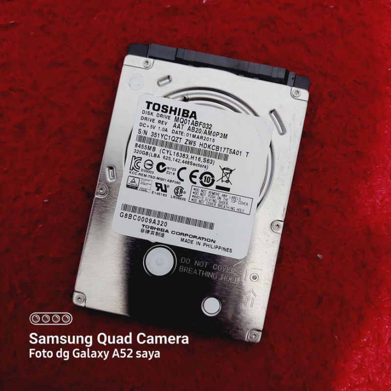 Harddisk Laptop 250GB / 320GB / 500GB Internal SATA 2.5&quot; ORI Second Bergaransi