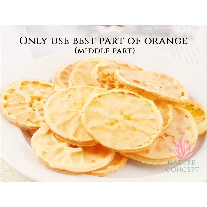 Cemilan Snack Freeze Dried Orange with Milk Coated Jeruk lapis Susu