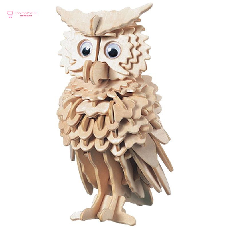Puzzle Jigsaw Model Burung Hantu 3d Bahan Kayu Shopee Indonesia