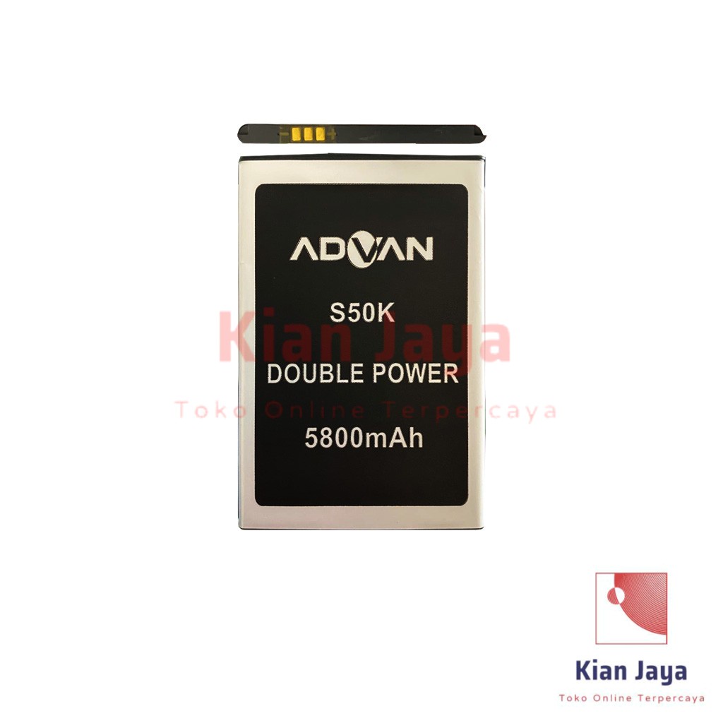 Baterai Advan S50K S5E 4G LTE Original Double Power Battery Batrai Batre Hp Ori