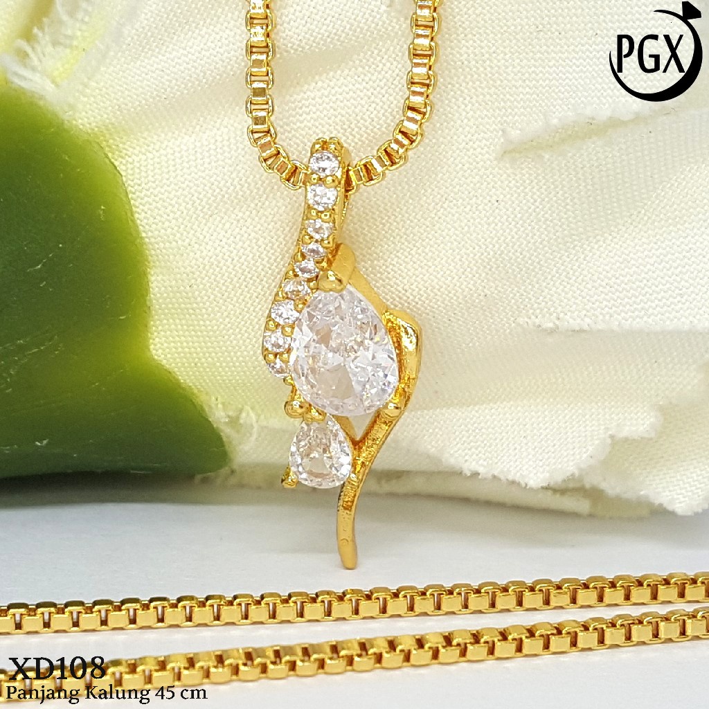 PGX Kalung Wanita Xuping Perhiasan Lapis Emas Aksesoris Fashion Premium - XD108