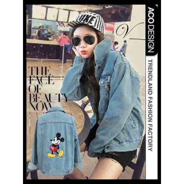 TERBARU Jaket Mickey VL Jaket Mickey wanita jeans Berkualitas