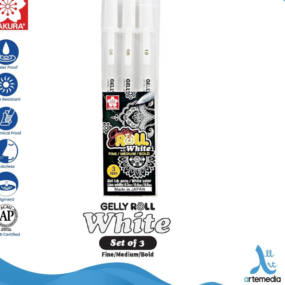 

Pulpen Warna Sakura Gelly Roll White Color Gel Pen Bolpen 팝