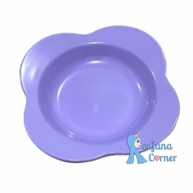 Piring Bunga Ungu Lilac Melamin / Mangkok Bunga Ungu Tua