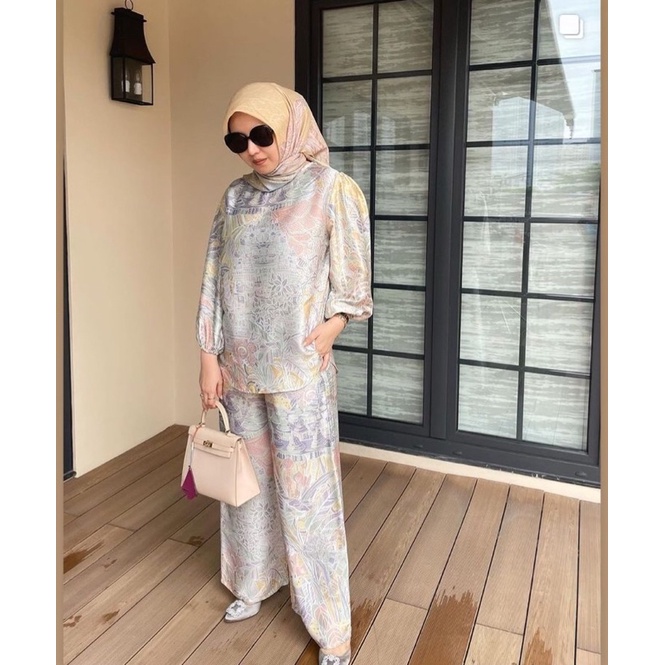 sarah set, yura top, amerta dress buttonscarves x vone official