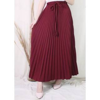 Rok plisket premium tali pita rok plisket tali lonceng 