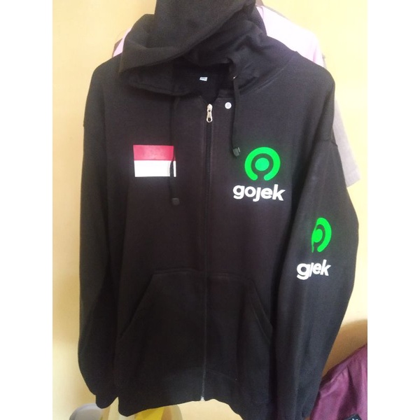 JAKET ZIPER GOJEK M L XL 2XL 3XL