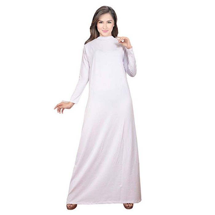 Inner manset gamis putih inner dress dalaman manset daleman putih