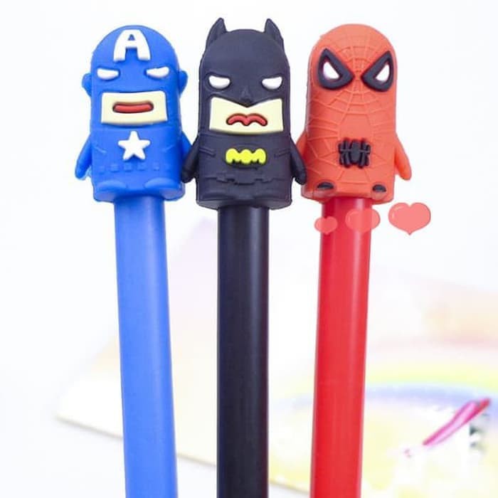 

Murah Pulpen Spiderman / Gel Pen Karakter Superhero Pena Lucu Souvenir Unik Elegan