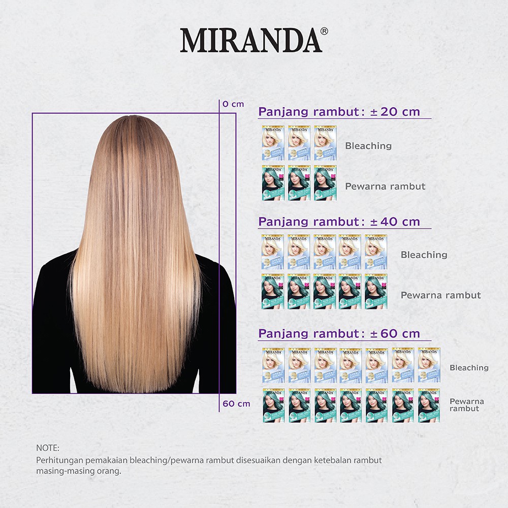 Miranda Hair Color Premium Pastel Series Cat Rambut Permanen 30ml