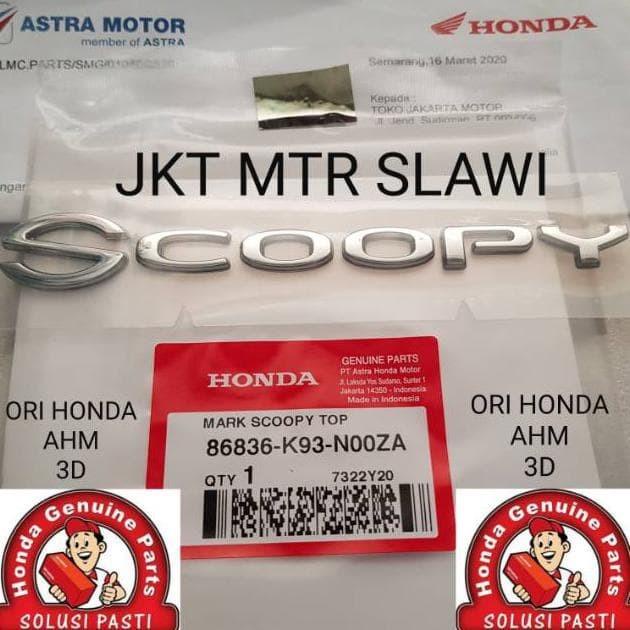 Logo / Emblem Logo Scoopy F1 New Esp 2017-2020 Ori Honda Ahm Asli Honda