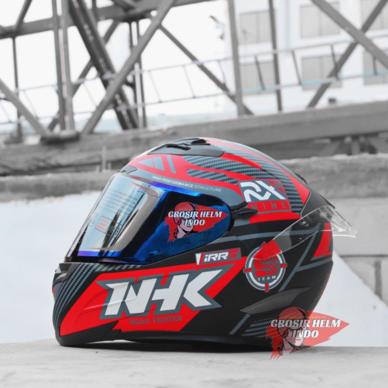 HELM NHK RX9 RACER RED DOFF PAKET GANTENG_NHK RX9 PAKET VISOR IRIDIUM ORIGINAL_FREE TAS NHK RX9 ASLI