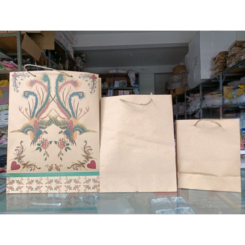 

paper bag tebal polos motif kecil tas kertas souvenir