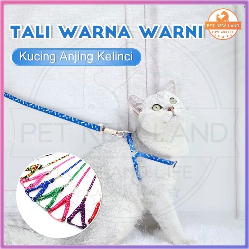 Tali Tuntun Murah Kucing Harness Hewan bentuk Y tali Aksesoris Hewan Peliharaan