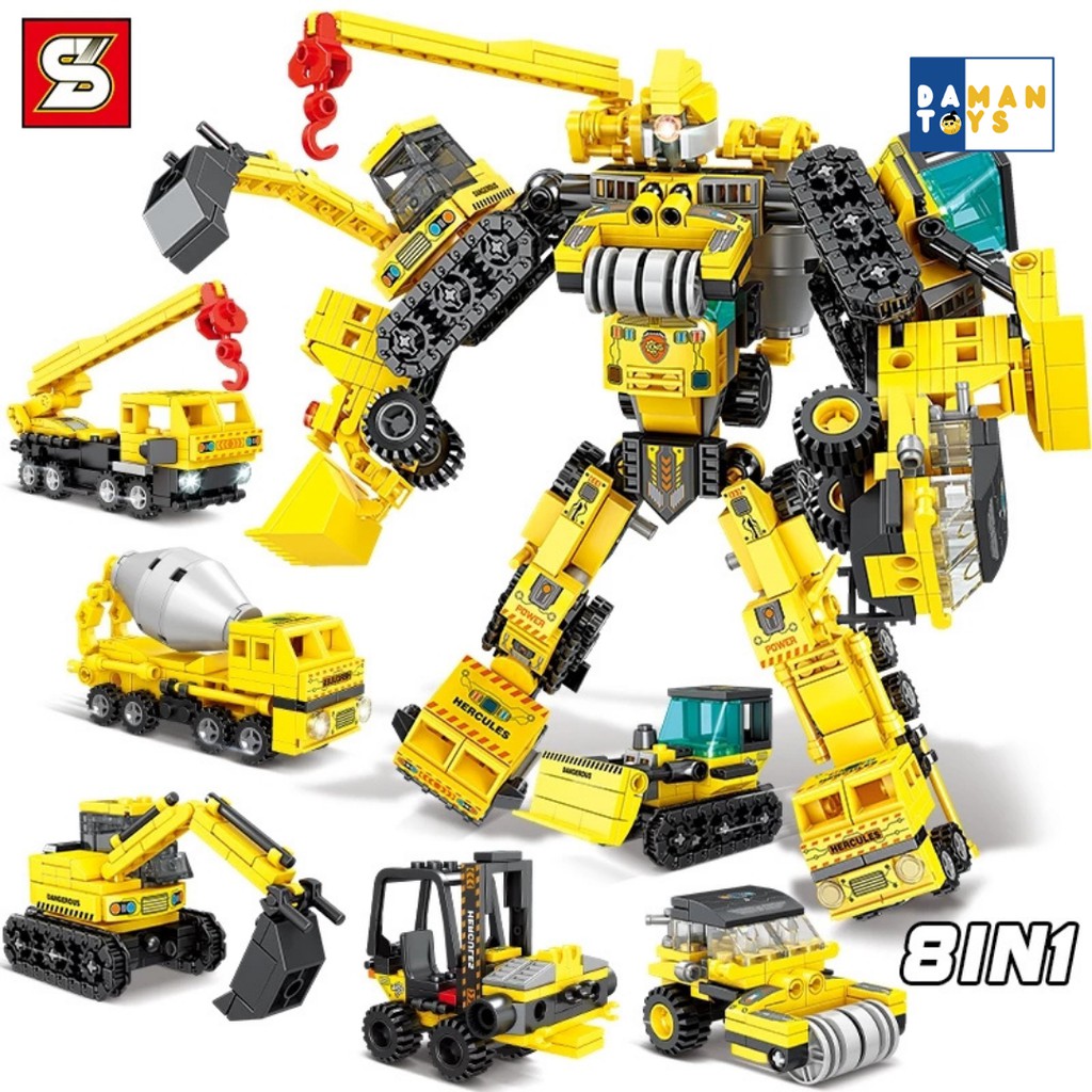 Mainan Anak Cowok/Block Robot/Brick Mobil 6 in1 Tranformers/Blast Ranger