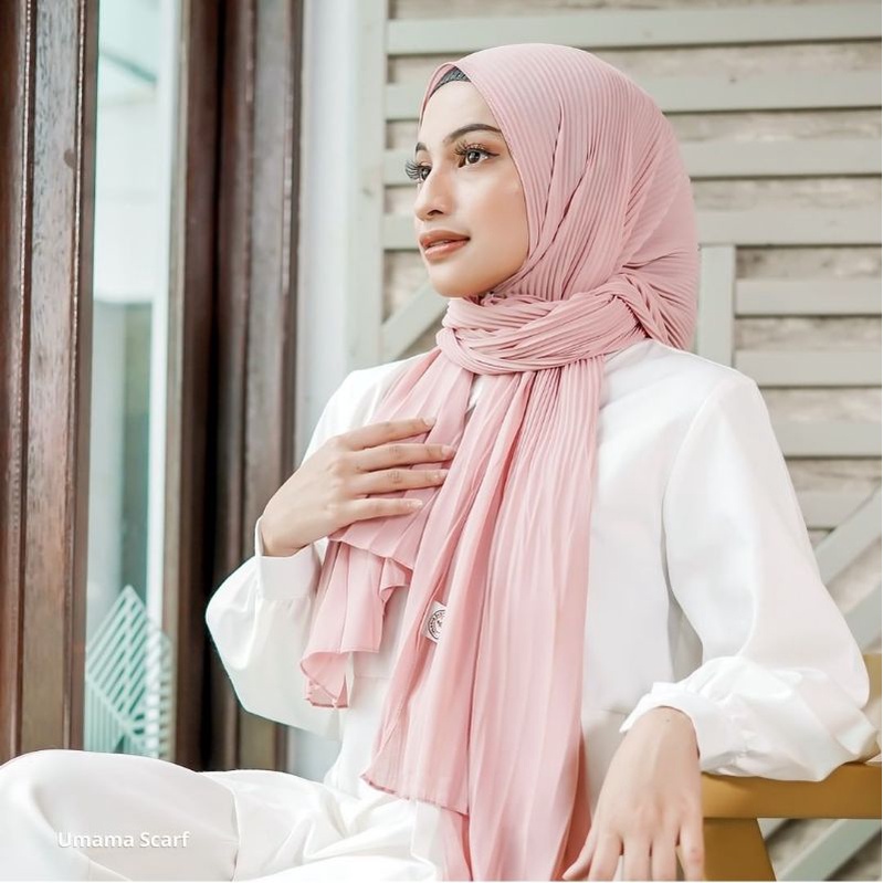 PASHMINA PLISKET ORI BY UMAMA / PASHMINA UMAMA /PASHMINA PLISKET NON FULL