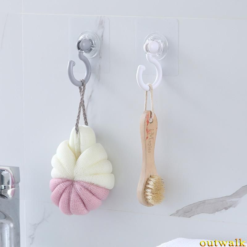 Kait Langit-Langit Gantungan Kunci / Mantel Multifungsi Model Putar Dengan Perekat Kuat Untuk Dapur / Kamar Mandi