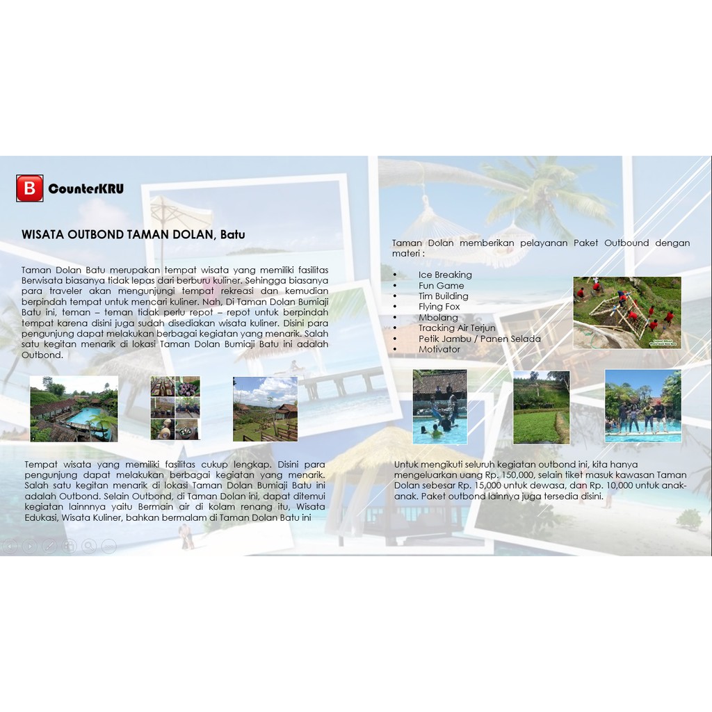 Paket Tour Fullday Outbond Batu Malang