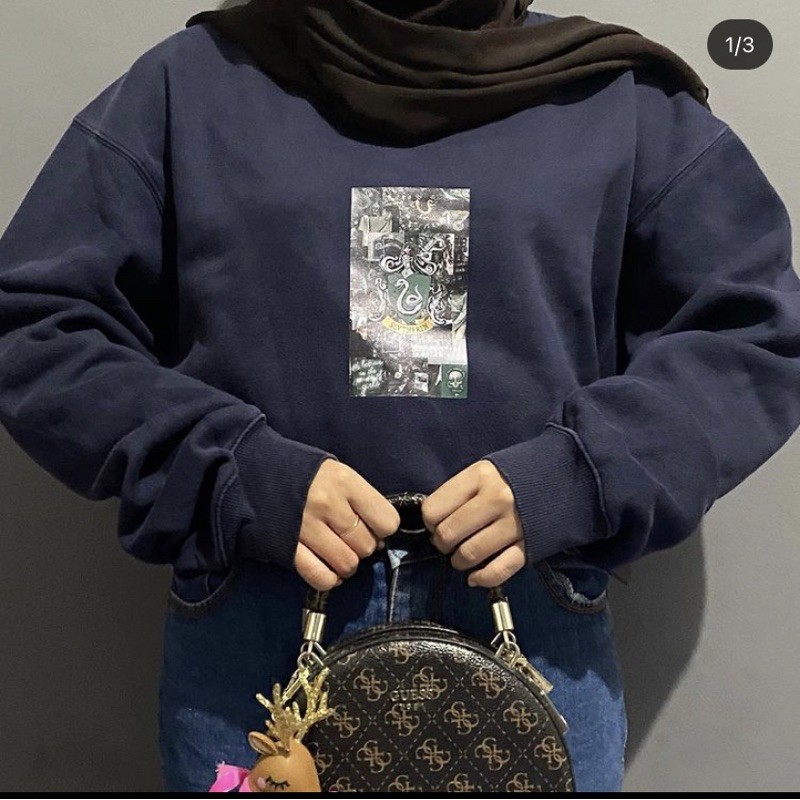 crewneck navy slytherin