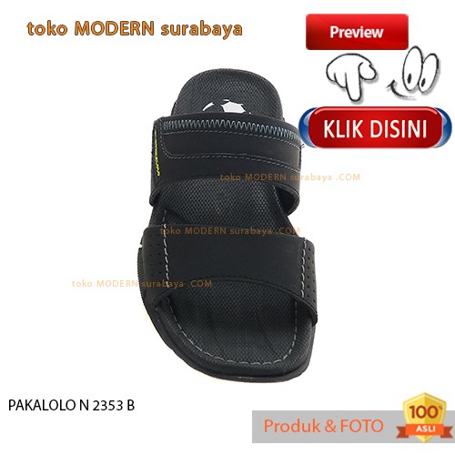 PAKALOLO N 2353 B sendal pria flat casual flip flop kulit