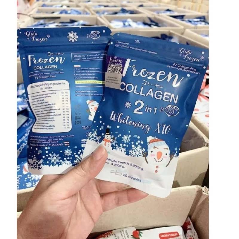 &lt;ip.x&gt; frozen collagen 2in1 ada barcode original - frozen collagen 2in1 kemasan baru