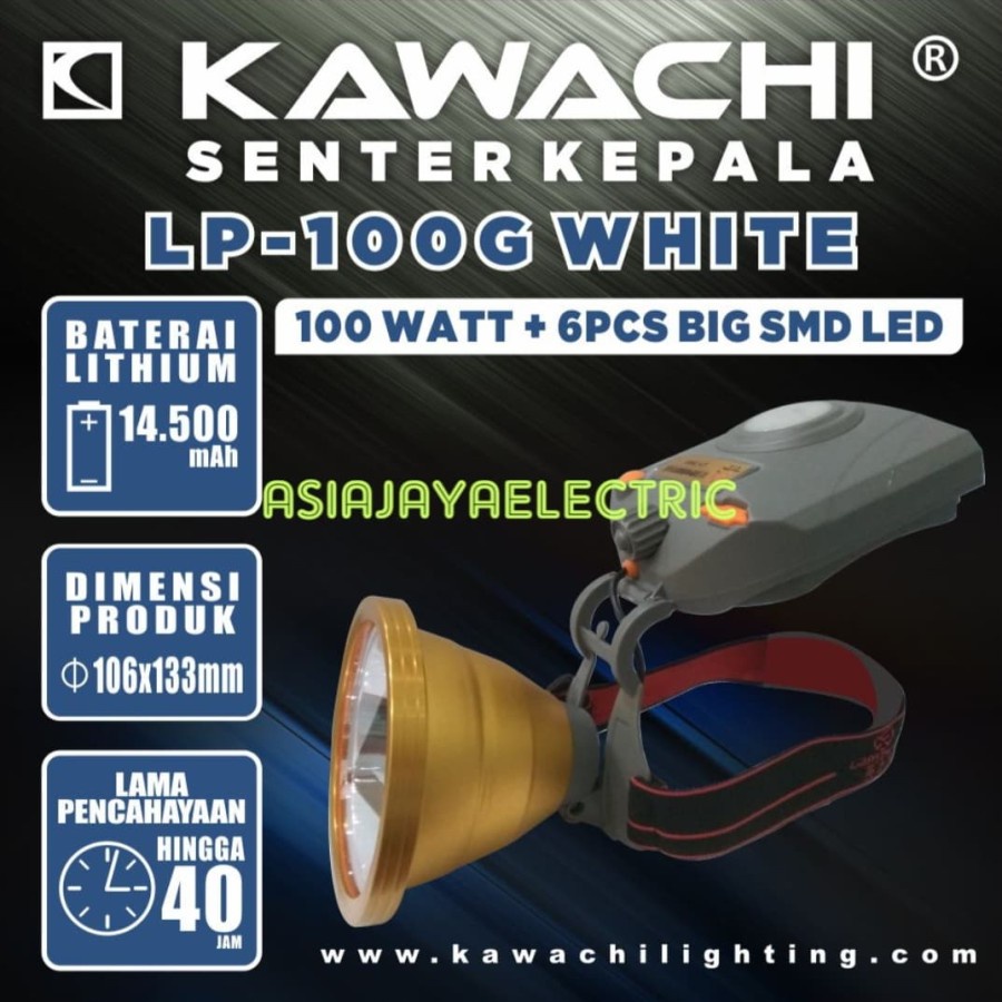 COD SENTER KEPALA CAS SMD LED HEADLAMP KAWACHI 100W LP 100G JUMBO LED 100W