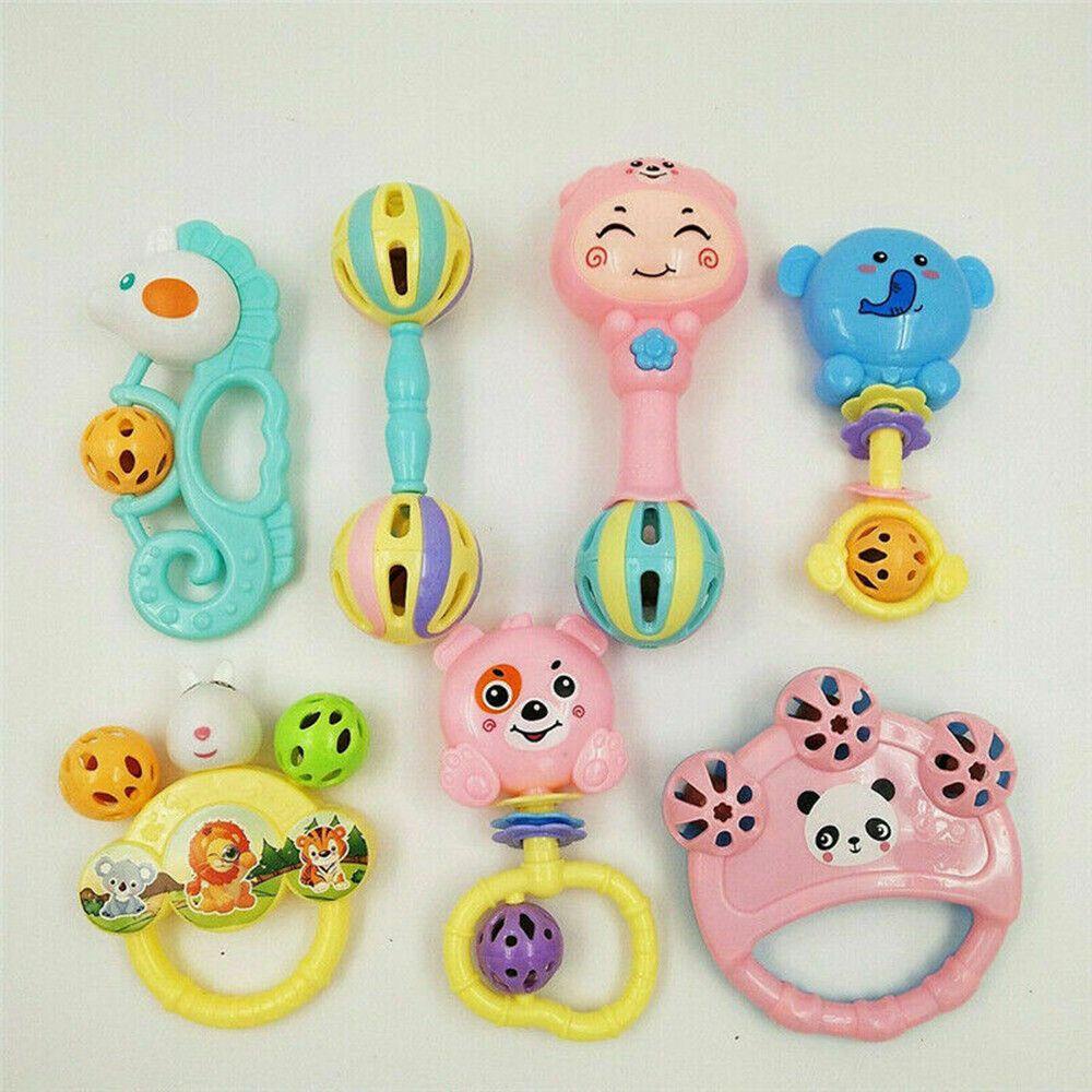 Set Mainan Edukasi Musik Lonceng Tangan Bentuk Bunga Untuk Anak