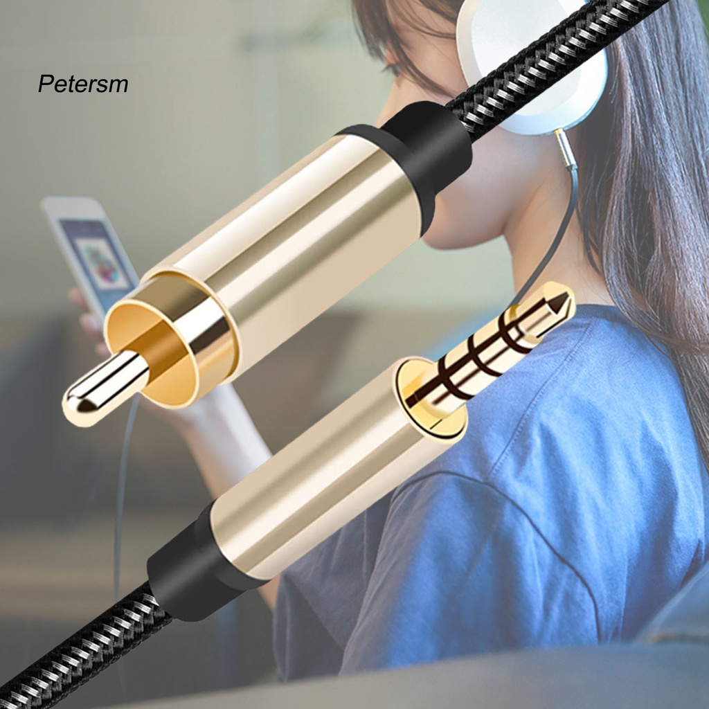 Kabel Konektor Audio Coaxial 1 / 2m Rca Ke Aux 3.5mm Jack Untuk Xiao-Mi 1 / 2 Tv