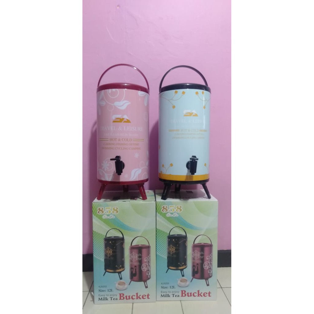 Termos Air / Milk tea bucket 12 liter bisa panas/ dingin