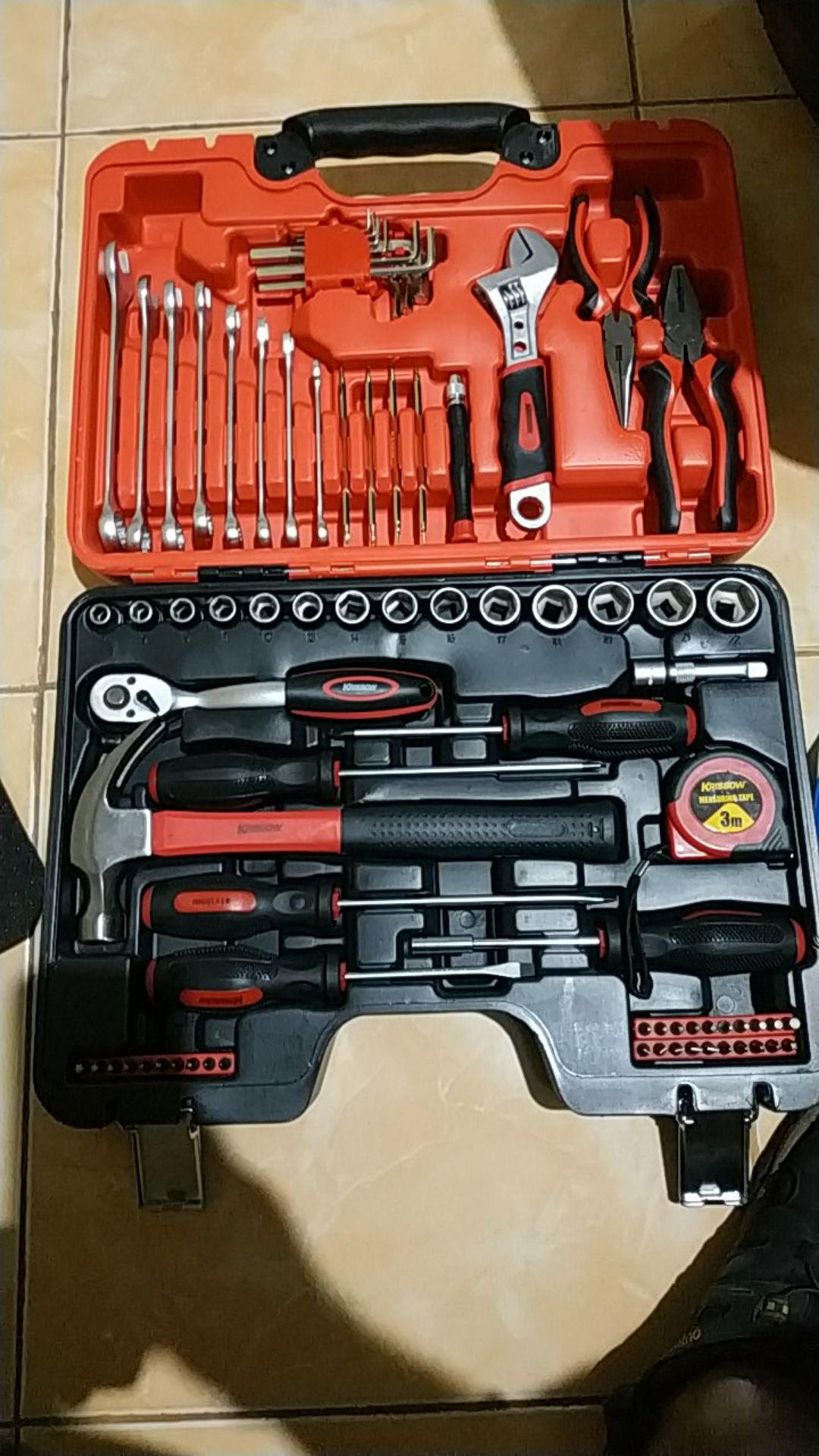 Toolkit 78 Box Set Tool Kit Original Krisbow Kotak Perkakas Mekanik With Tool Case