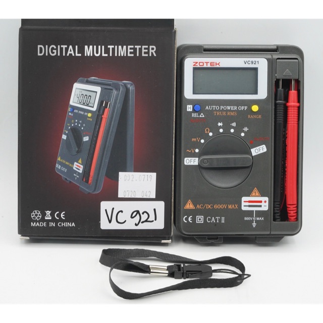 Zotek Vc921 Mini Avometer Digital Autoranging Multimeter Pocket Multimeter - Sku 2.002.0719 - Vc921