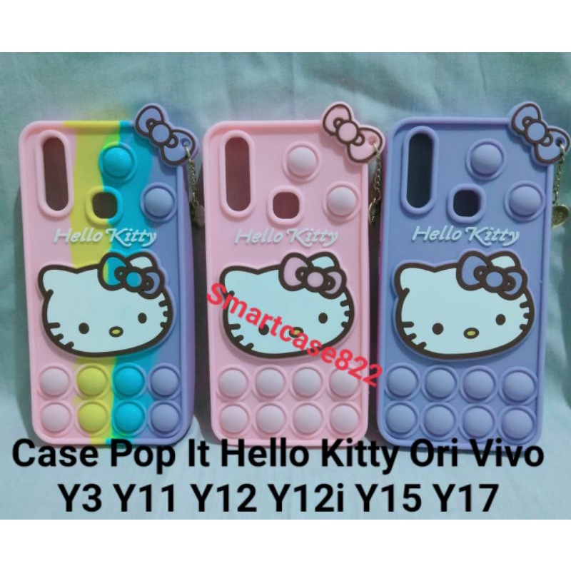 Case Hp Vivo  Y11 Y12 Y15 Y17 Y20 Y20S Y20T Y20i Y12S Y91 Y93 Y95 Softcase Pop It Kartun Hello Kitty