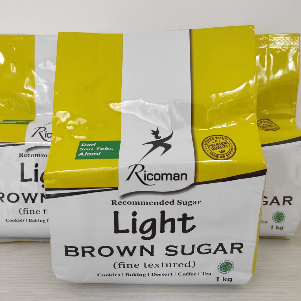 

RICOMAN Light Brown Sugar Kemasan 1Kg