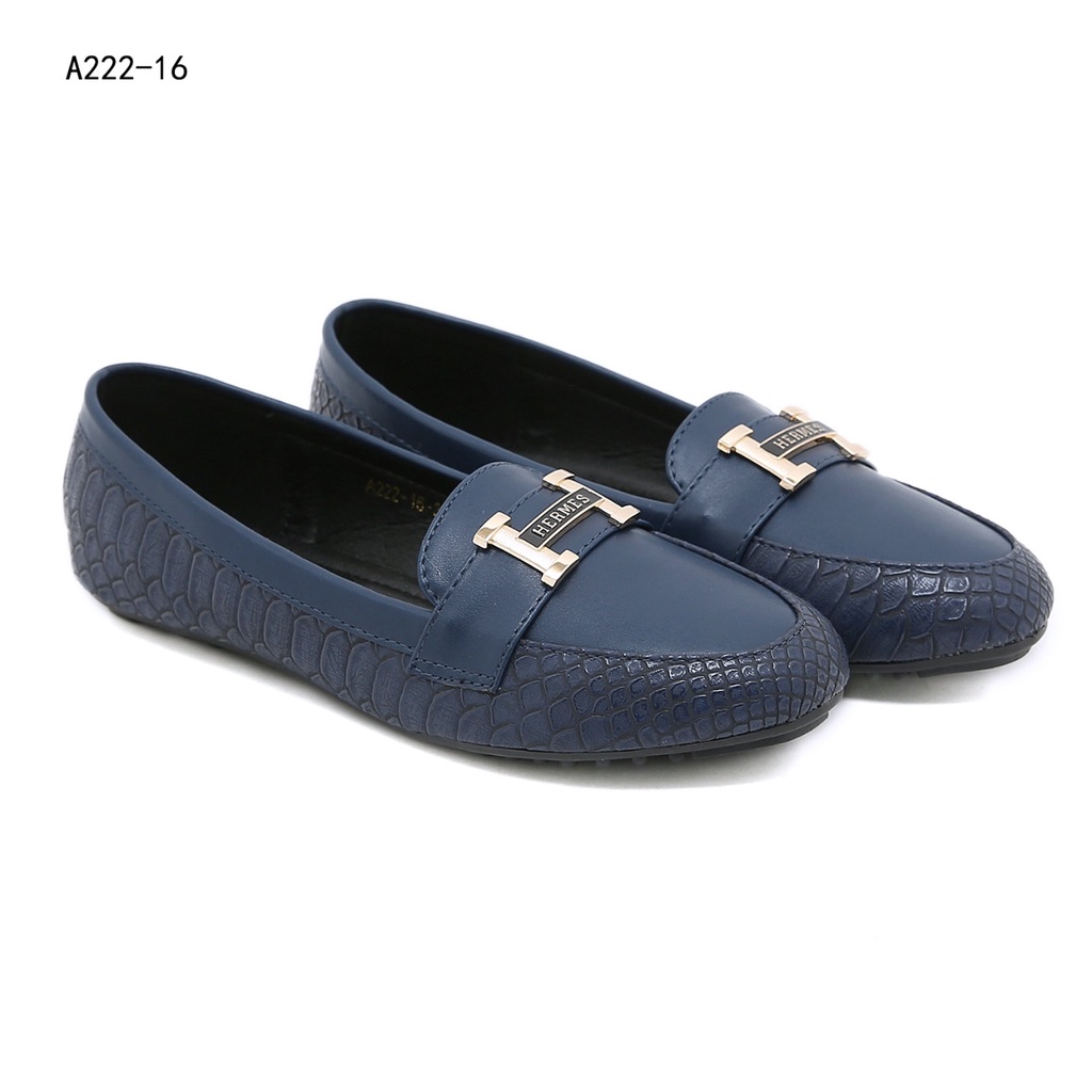 Leather Ballet Flat Shoea A222-16