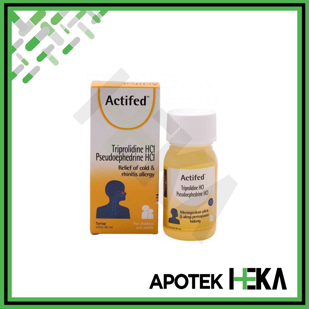 Actifed Sirup 60 ml - Sirup Obat Batuk Flu Merah Kuning Hijau (SEMARANG)