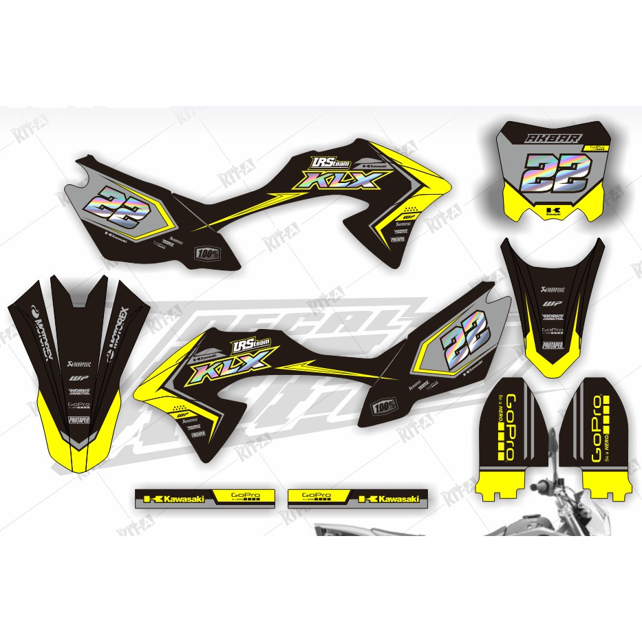 Decal Stiker Klx Bf 150 Dekal Striping Sticker New Klx Bf Extreme Dekal Klx 150 G Cutting Hologram