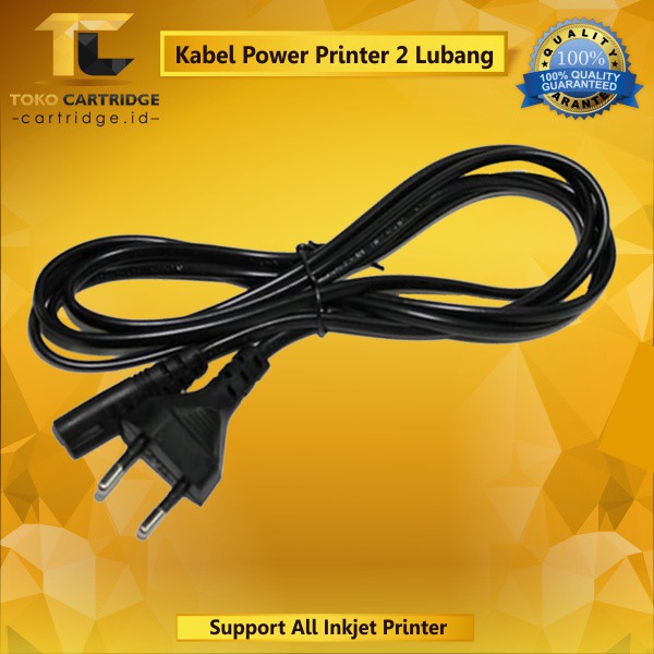 Kabel Power Printer 2 lubang  lubang utk Tape Radio PS Printer AC Cord Adaptor