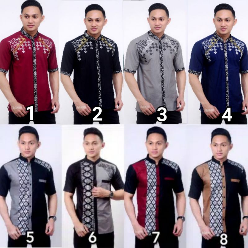 Baju Koko Pria Lengan Panjang Gus Azmi Syubbanul Muslimin Batik Katun Halus Hadroh Azzahir Hilwa Ala Santri Modern