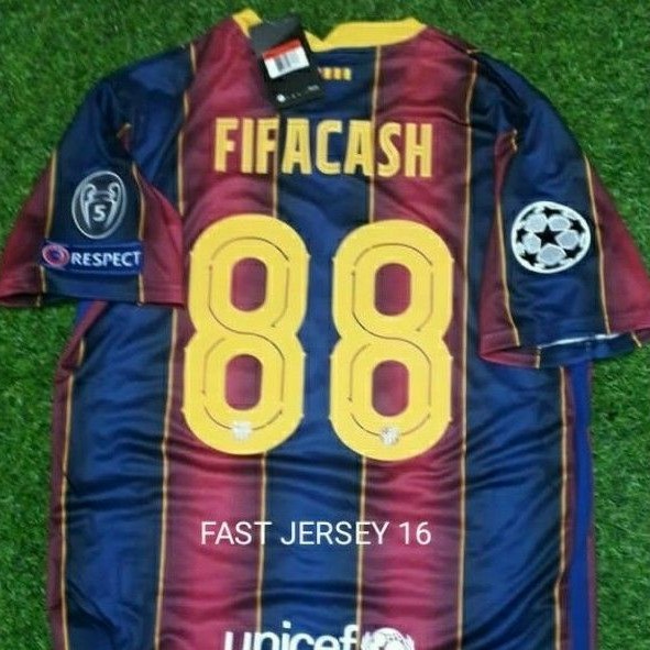 Jersey BARCA BARCELONA Home + NAMESET FULL PATCH UCL 2020