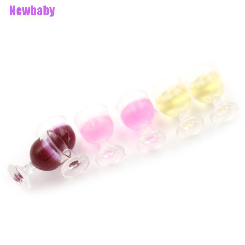(Newbaby) 2pcs / Set Mainan Miniatur Botol Red Wine Skala 1: 12 Untuk Aksesoris Rumah Boneka