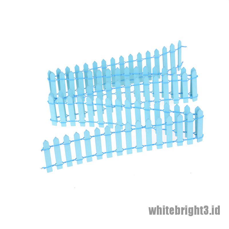 (white3) Miniatur Pagar Kayu Ukuran 100x5cm Untuk Aksesoris Rumah Boneka