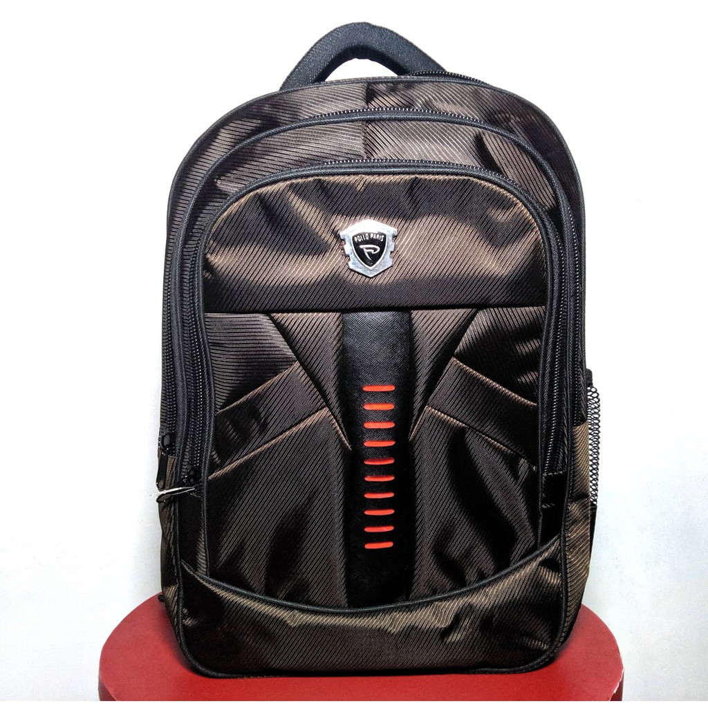 TAS PUNGGUNG POLLO PARIS BROWN ORANGE/ TAS LAPTOP/ TAS SKOLAH/ TAS KULIAH TERMURAH