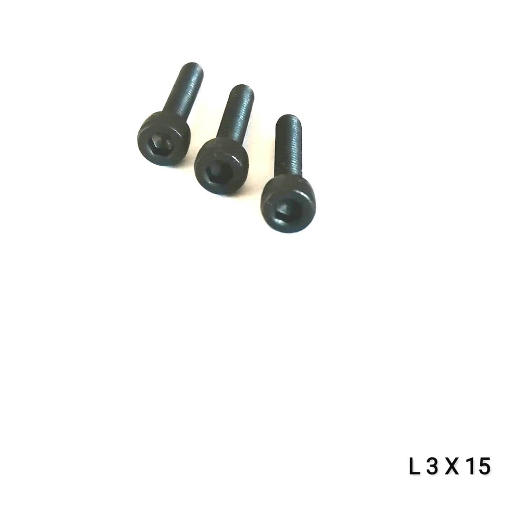 BAUT L M3x15 HITAM