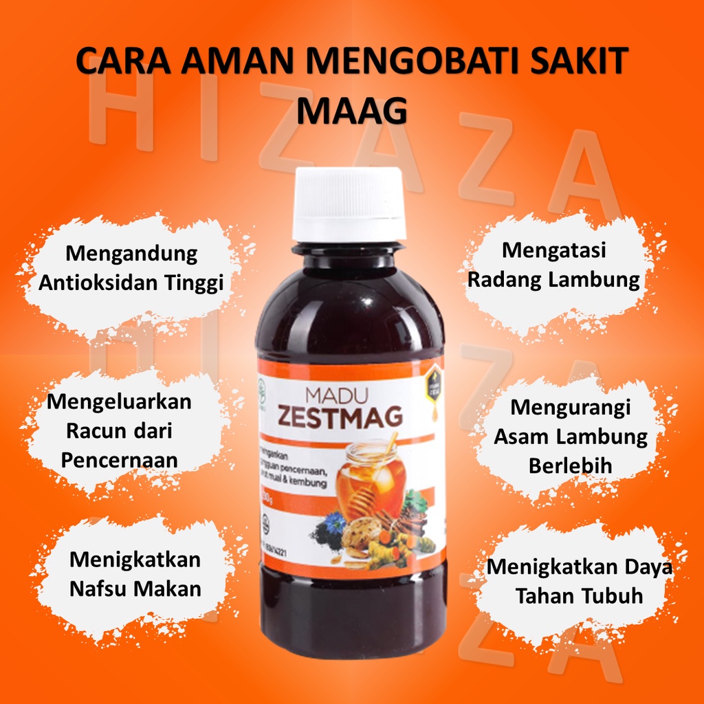 MADU ZESTMAG - MADU ZESTMAG  PAKAR MAAG, GERD & ASAM LAMBUNG SEDANG MADU ZESTMAG