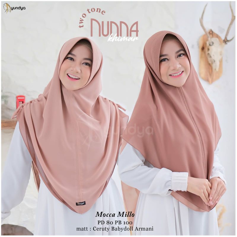 NUNNA KHIMAR HIJAB INSTAN BOLAK BALIK || 2 WARNA || 2 MODEL || BY AYUNDYA