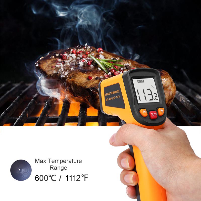 Thermometer Infrared Digital Non Contact - 600C - Blue